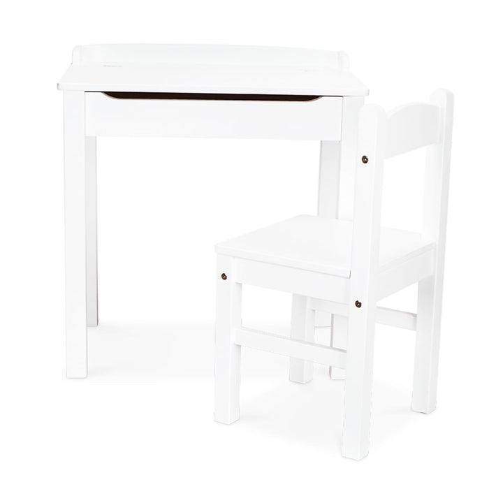 Child's Lift-Top Desk & Chair - White P2