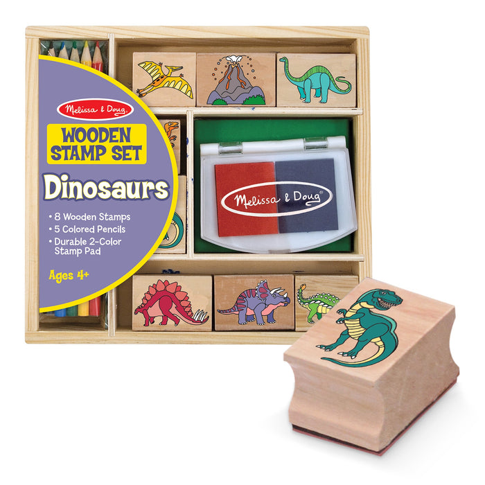 Wooden Stamp Set - Dinosaurs O1