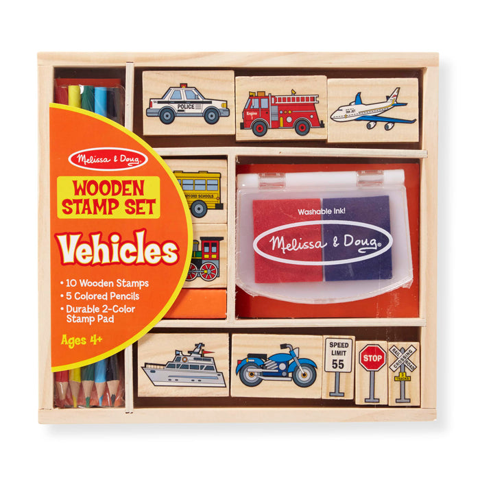 Wooden Stamp Set - Vehicles B7
