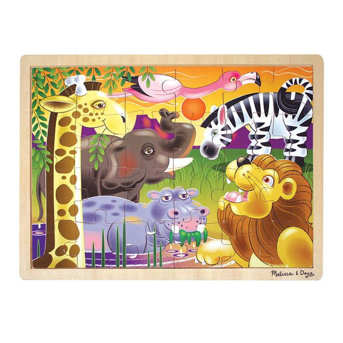 African Plains Wooden Jigsaw Puzzle - 24 Pieces U3