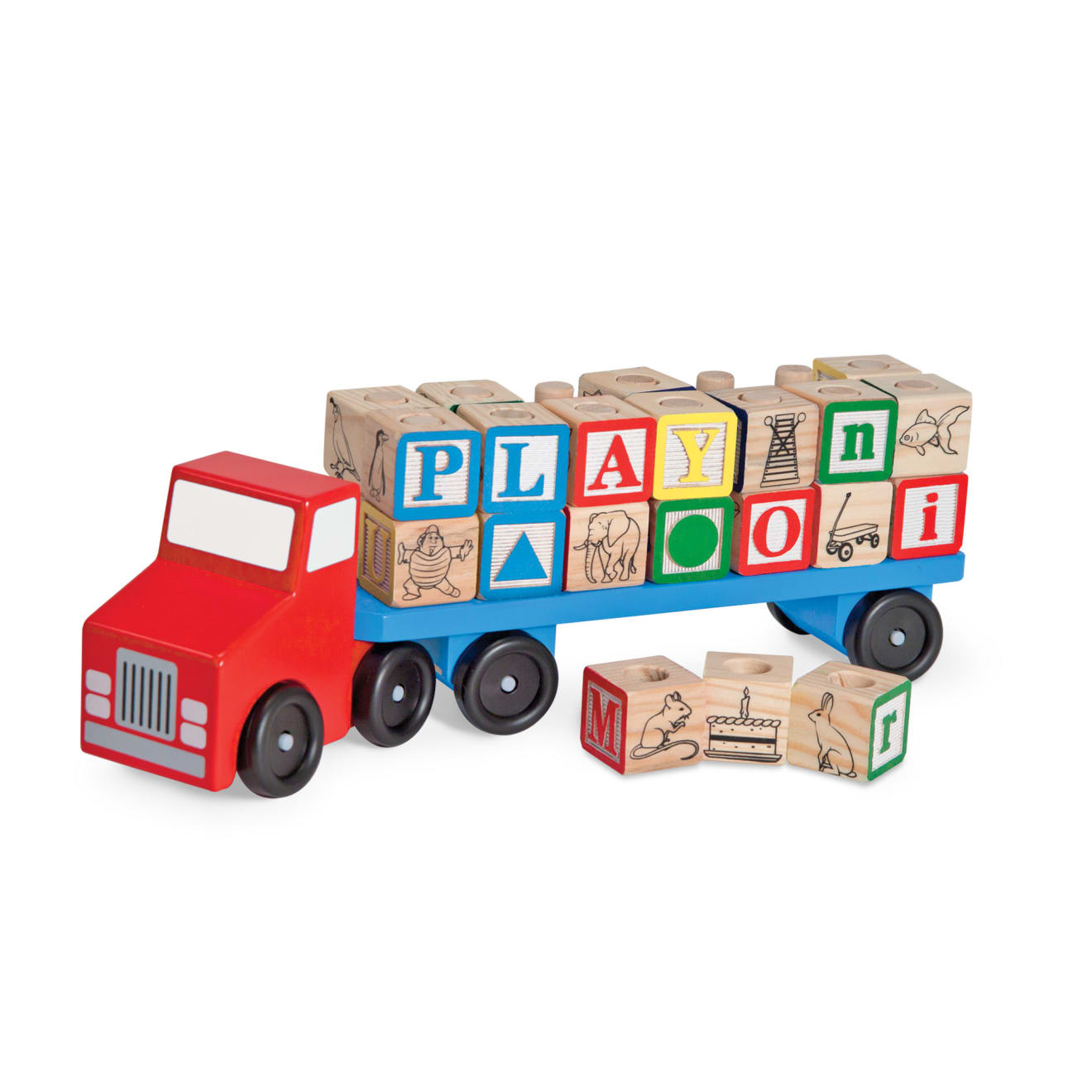 Alphabet Blocks Wooden Truck N4