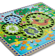 Animal Chase I-Spy Wooden Gear Puzzle D6