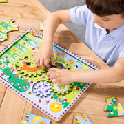 Animal Chase I-Spy Wooden Gear Puzzle D6
