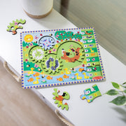 Animal Chase I-Spy Wooden Gear Puzzle D6