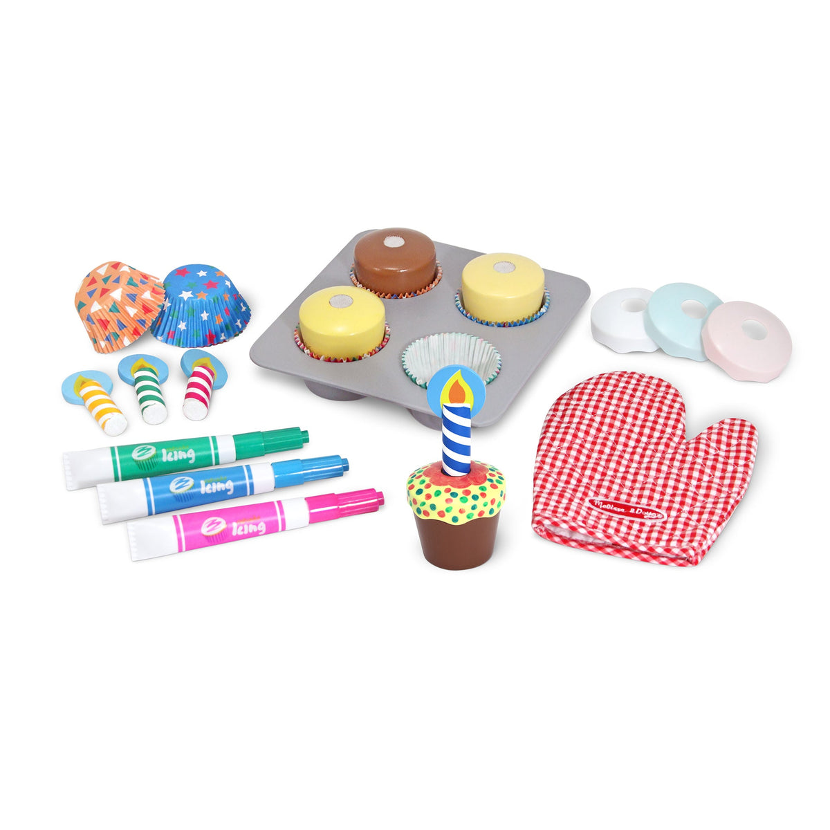 Bake & Decorate Wooden Cupcake Play Set M7