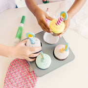 Bake & Decorate Wooden Cupcake Play Set N6