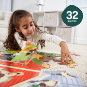 Busy Barn Shaped Floor Puzzle - 32 Pieces A2