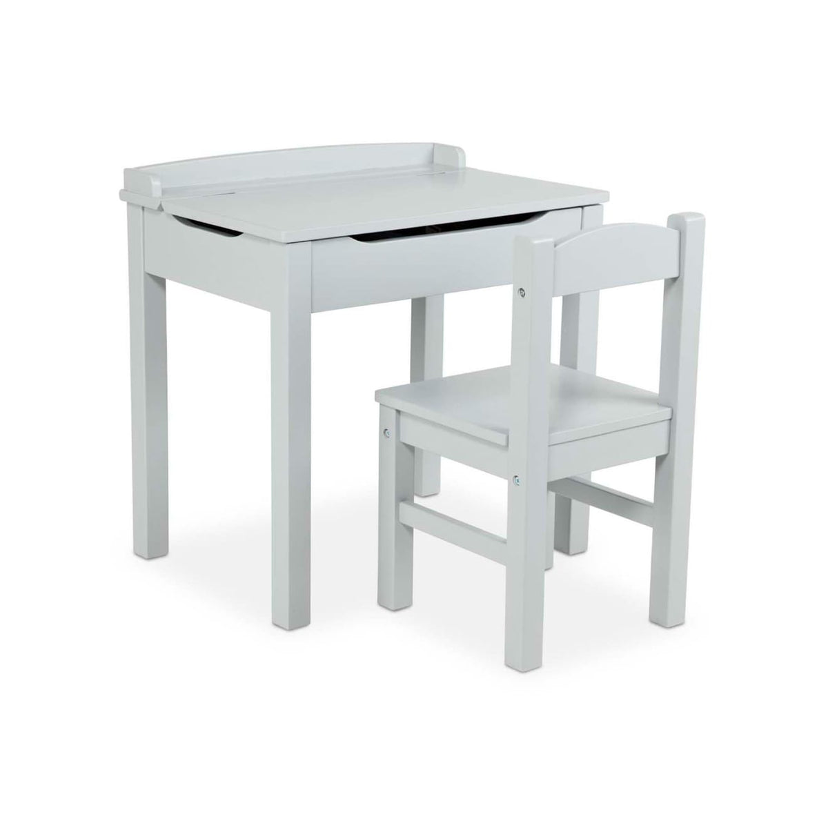 Child's Lift-Top Desk & Chair - Gray N0