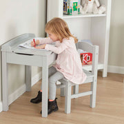 Child's Lift-Top Desk & Chair - Gray W1