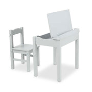 Child's Lift-Top Desk & Chair - Gray W1