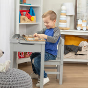 Child's Lift-Top Desk & Chair - Gray W1