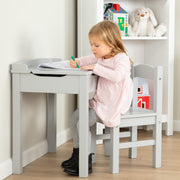 Child's Lift-Top Desk & Chair - Gray W1