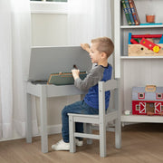 Child's Lift-Top Desk & Chair - Gray W1
