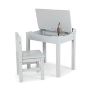 Child's Lift-Top Desk & Chair - Gray W1