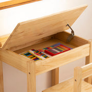 Child's Lift-Top Desk & Chair - Honey C6