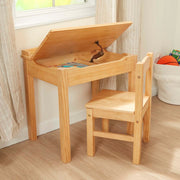 Child's Lift-Top Desk & Chair - Honey M3