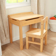 Child's Lift-Top Desk & Chair - Honey M3