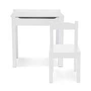 Child's Lift-Top Desk & Chair - White E4