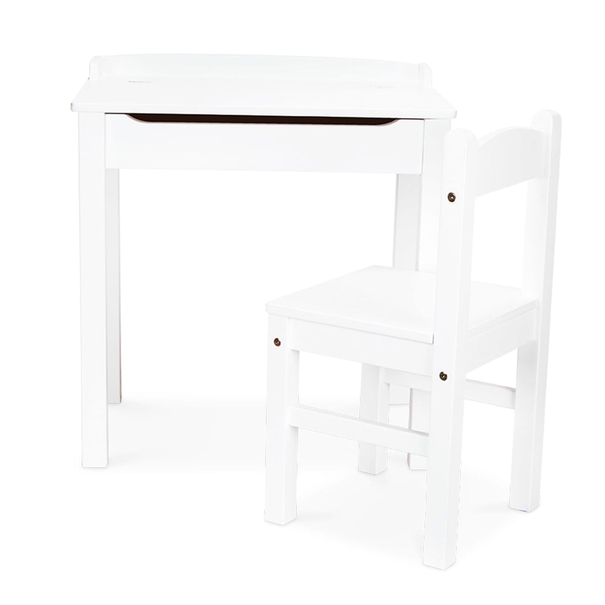 Child's Lift-Top Desk & Chair - White P2