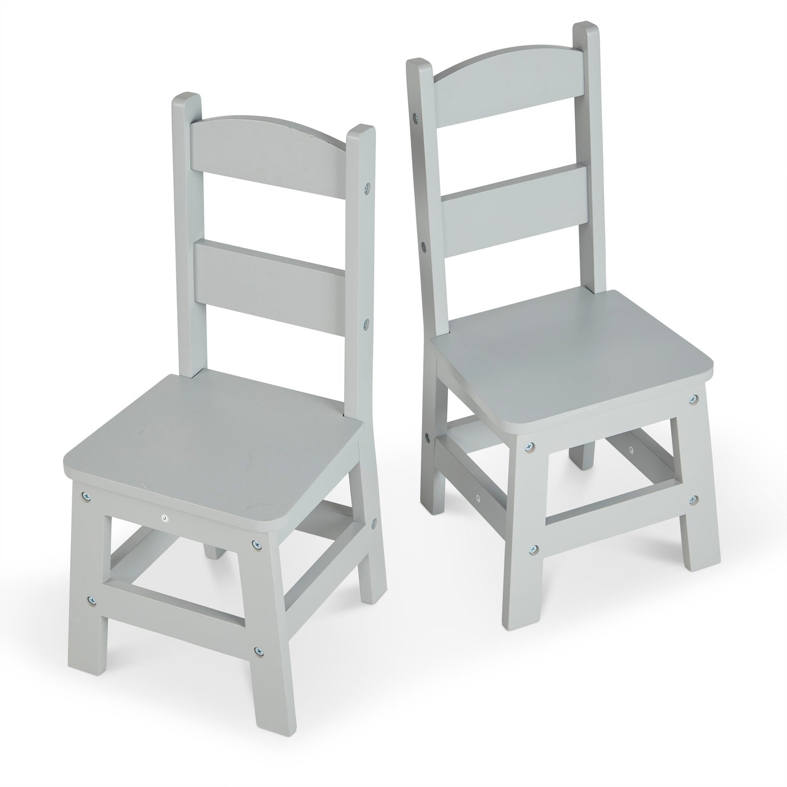 Child’s Wooden Chair Pair – Gray Q3