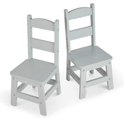 Child’s Wooden Chair Pair – Gray Q3