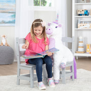 Child’s Wooden Chair Pair – Gray Q3