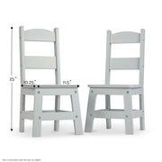 Child’s Wooden Chair Pair – Gray Q3