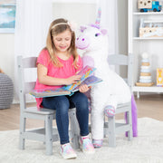Child’s Wooden Chair Pair – Gray Q3