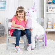 Child’s Wooden Chair Pair – Gray Q3