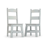 Child’s Wooden Chair Pair – Gray Q3