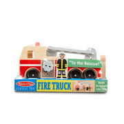 Classic Wooden Fire Truck Play Set Z0