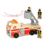 Classic Wooden Fire Truck Play Set Z0