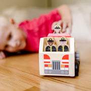 Classic Wooden Fire Truck Play Set Z0