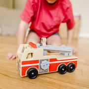 Classic Wooden Fire Truck Play Set Z0