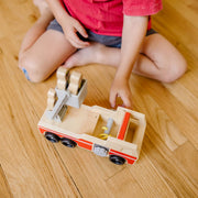 Classic Wooden Fire Truck Play Set Z0