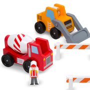 Classic Wooden Toy Construction Vehicle Set V4