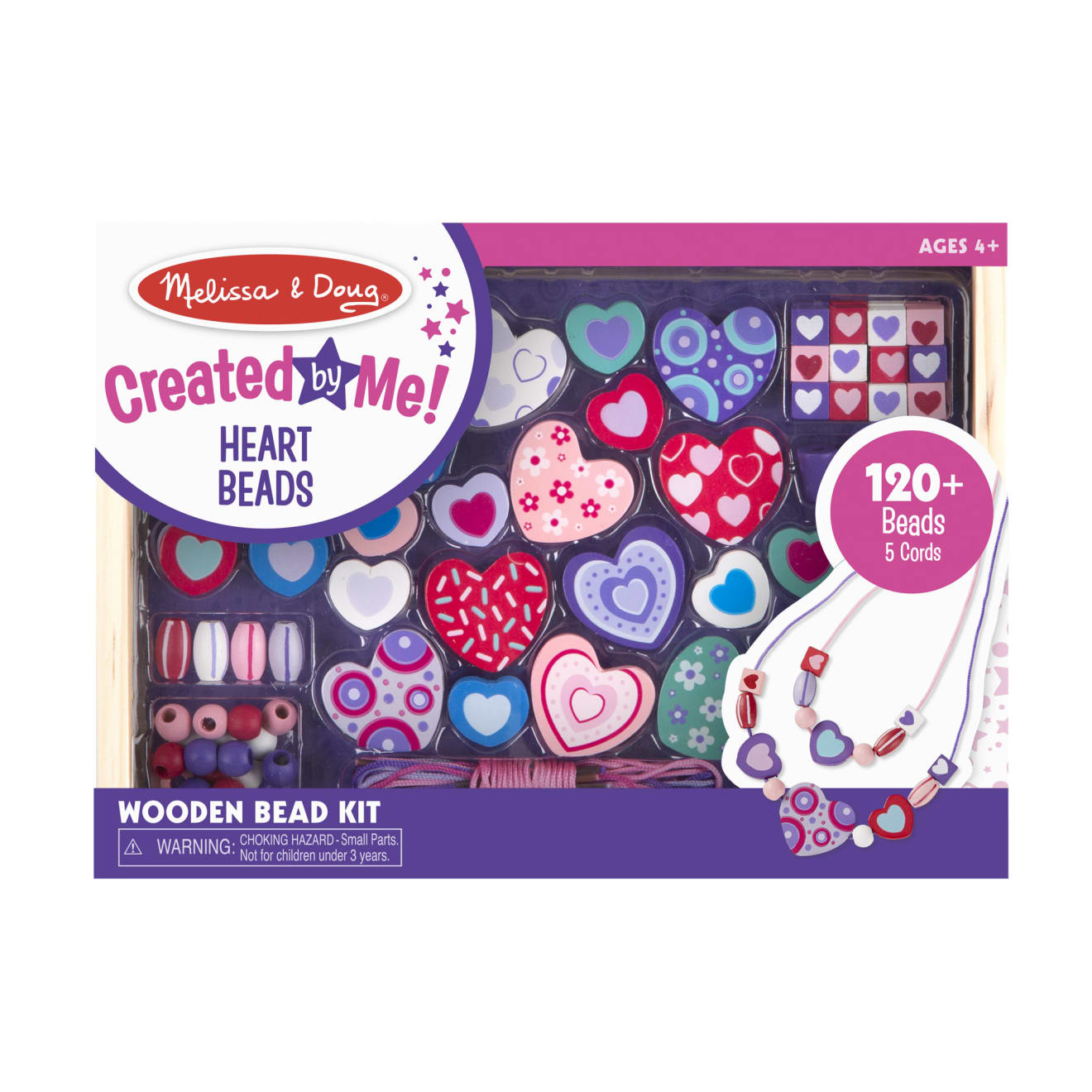 Created by Me! Heart Beads Wooden Bead Kit O0