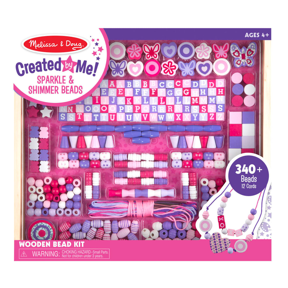 Created by Me! Sparkle & Shimmer Beads Wooden Bead Kit C1