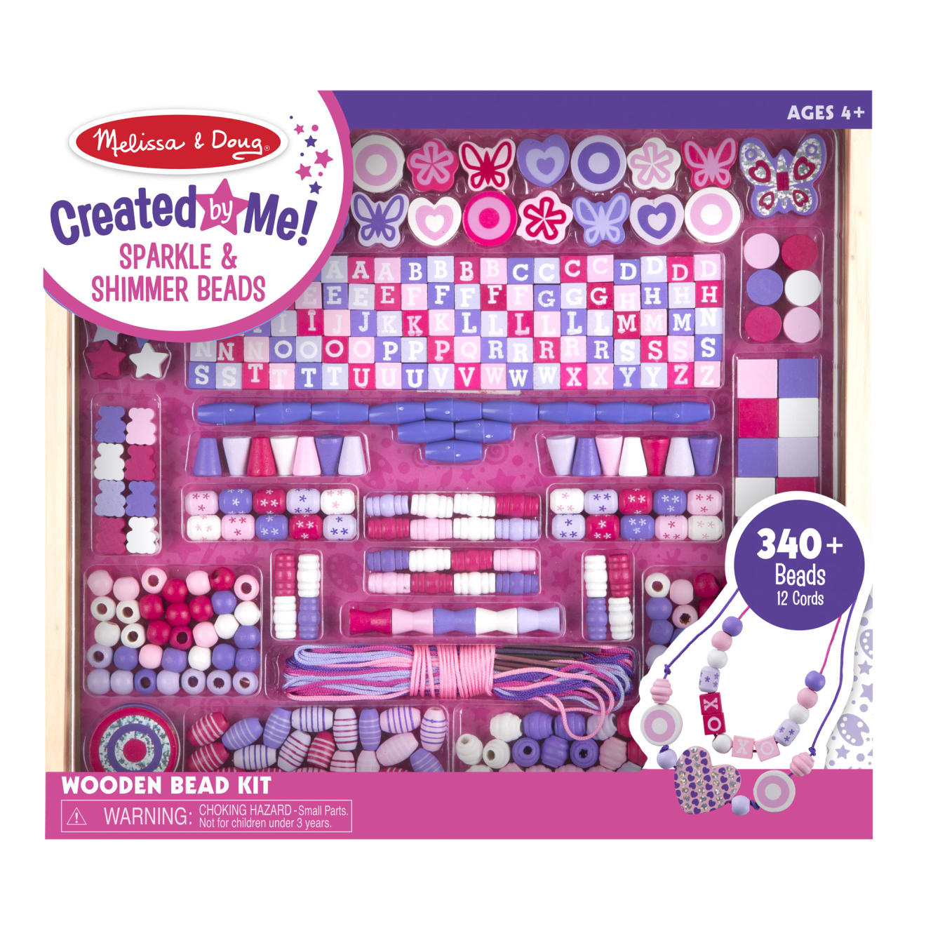 Created by Me! Sparkle & Shimmer Beads Wooden Bead Kit C7