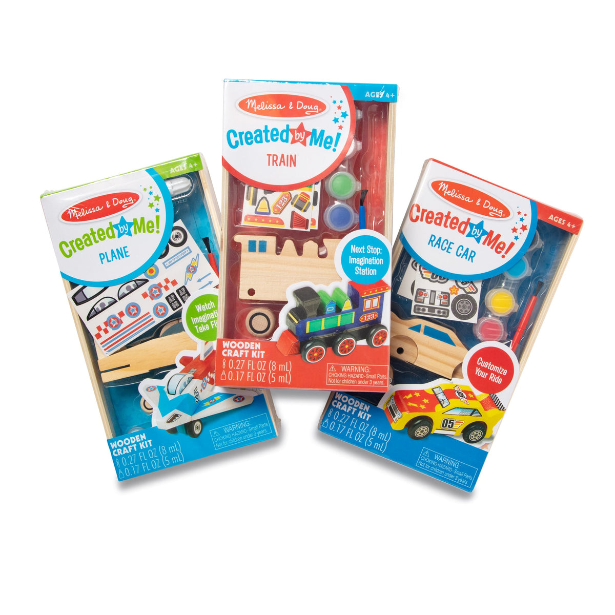 Createed by Me!™ Vehicle Craft Kit 3-Pack: Plane, Train, Race Car N5