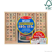 Deluxe Wooden Stamp Set - ABCs 123s O1