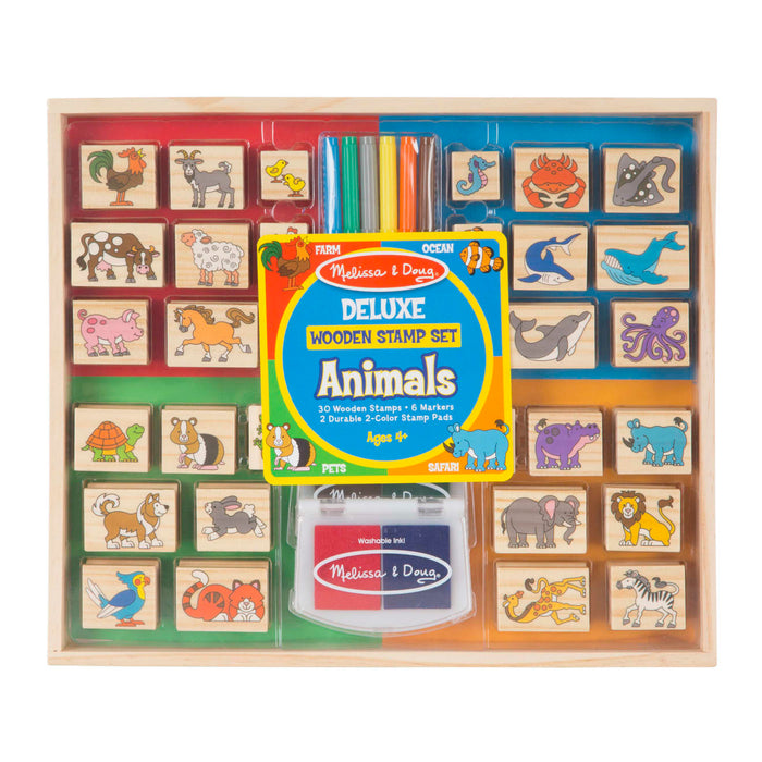 Deluxe Wooden Stamp Set - Animals D6