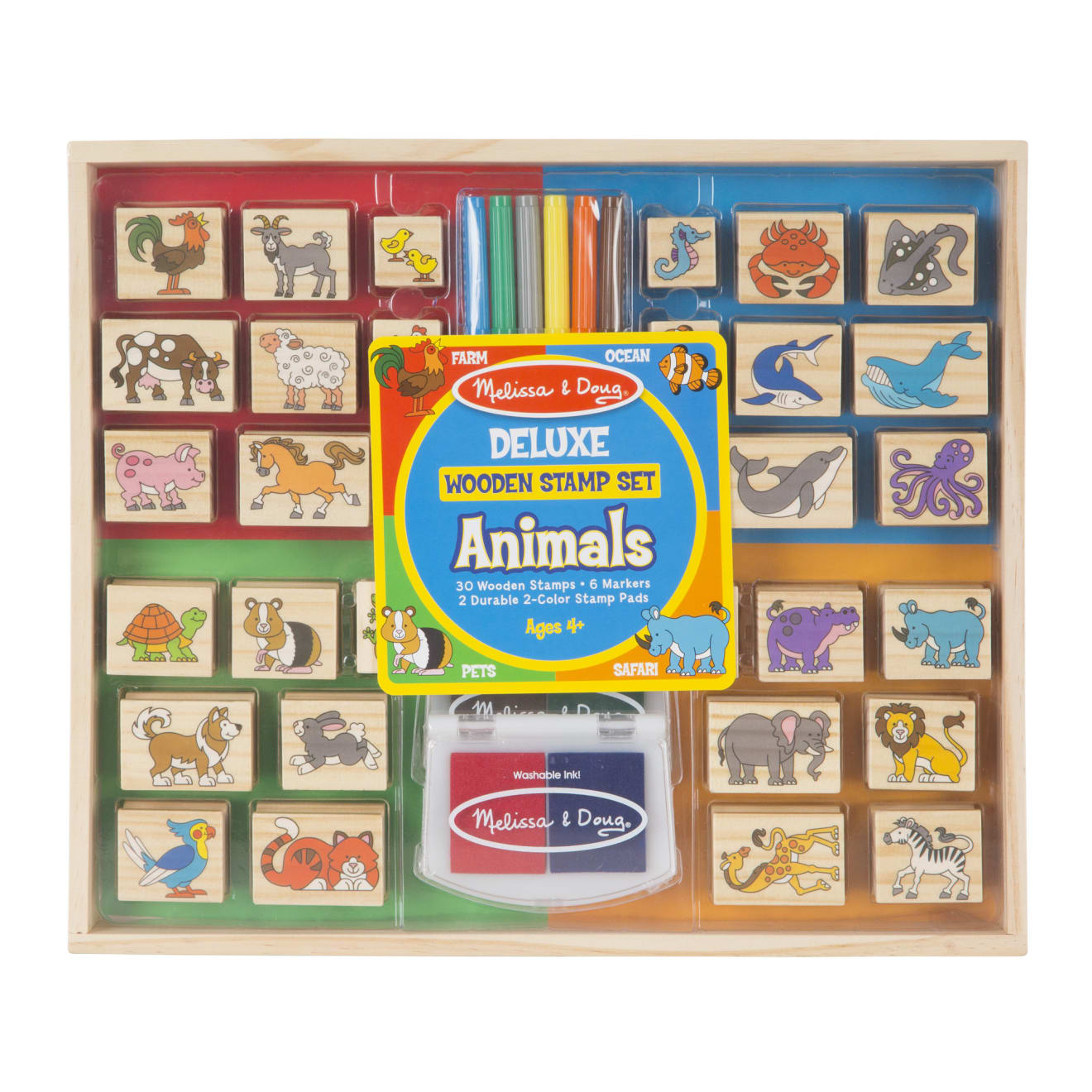 Deluxe Wooden Stamp Set - Animals G5