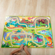 Dinosaur Adventure Tracks Floor Puzzle – 48 Pieces + 2 Wind-Up Dinosaurs K3