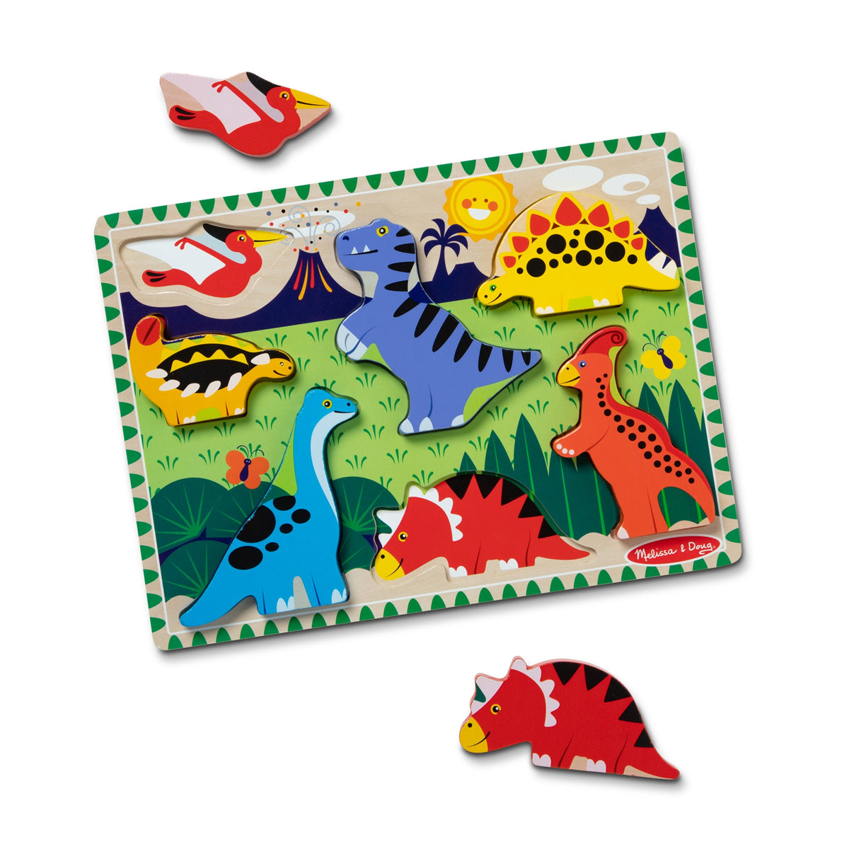 Dinosaurs Chunky Puzzle - 7 Pieces U2