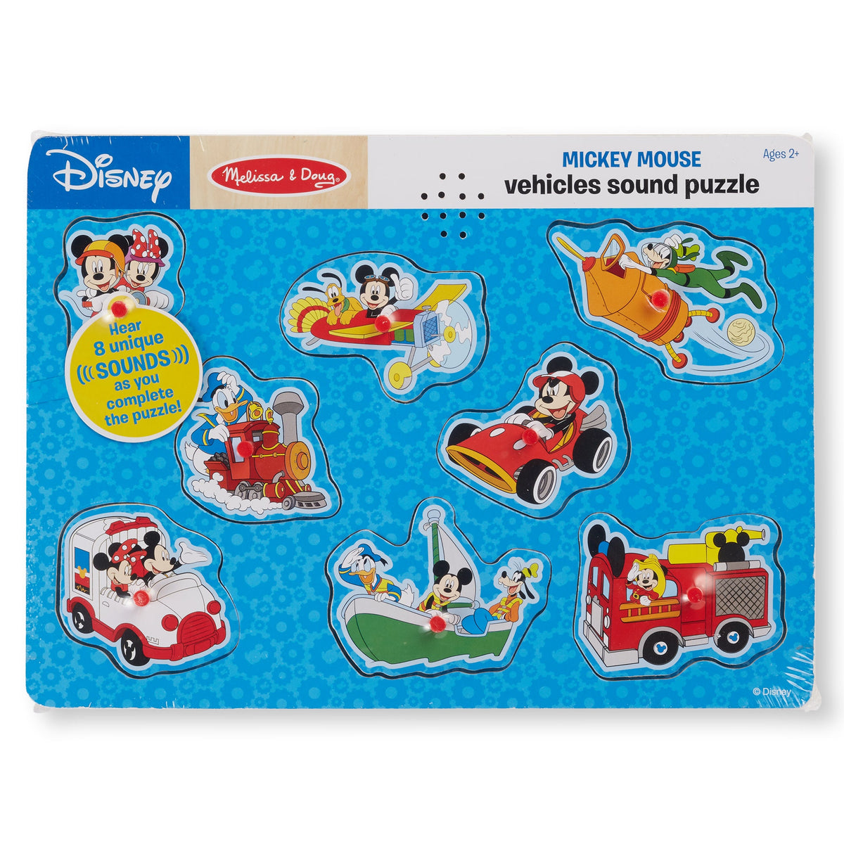 Disney Mickey Mouse & Friends Vehicles Sound Puzzle - 8 Pieces Q5