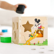 Disney Mickey Mouse & Friends Wooden Shape Sorting Cube O3