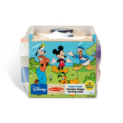 Disney Mickey Mouse & Friends Wooden Shape Sorting Cube O3
