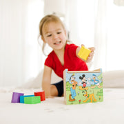 Disney Mickey Mouse & Friends Wooden Shape Sorting Cube O3