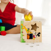 Disney Mickey Mouse & Friends Wooden Shape Sorting Cube O3
